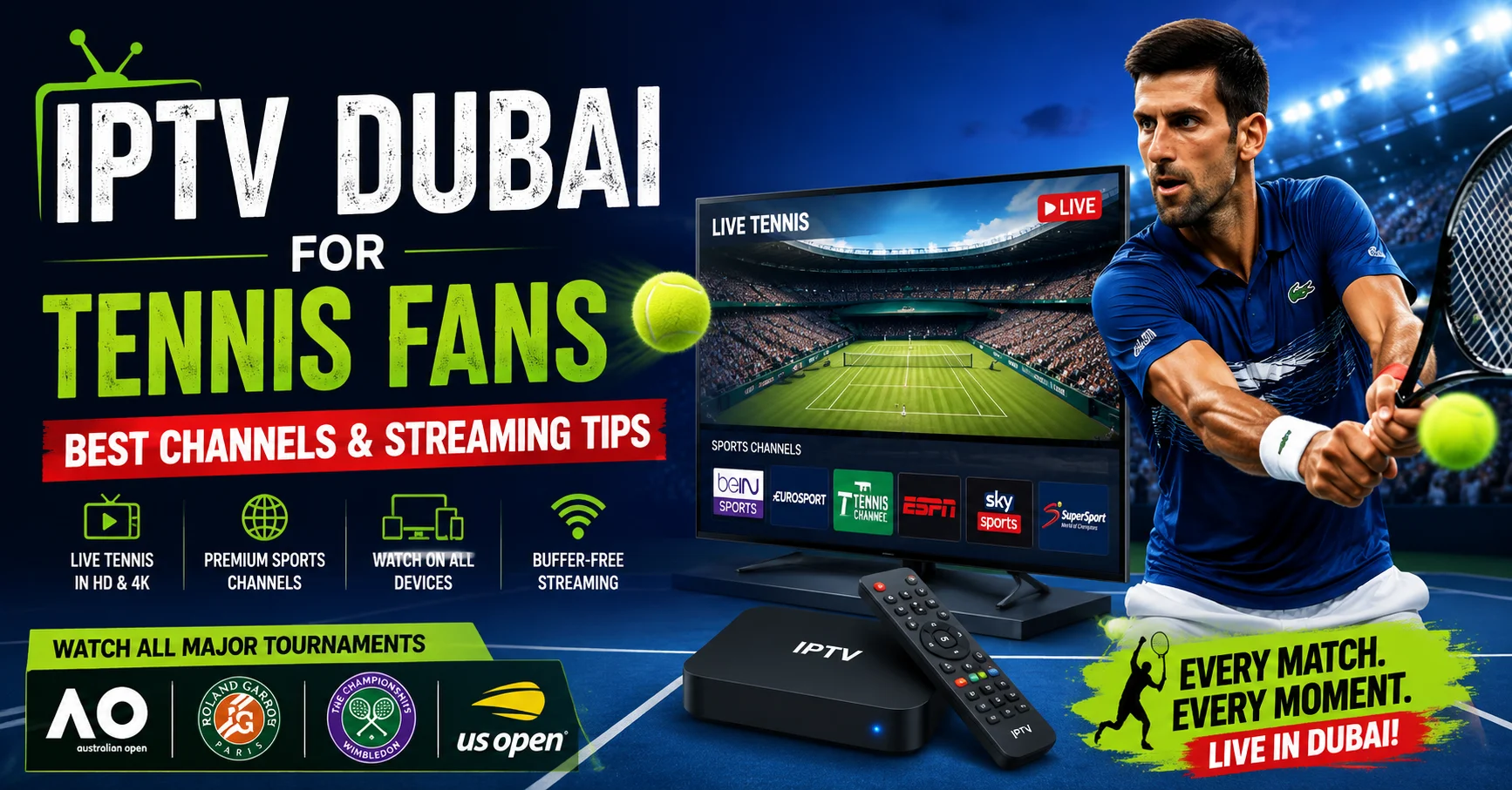 IPTV Dubai for Tennis Fans: Best Channels and Streaming Tips