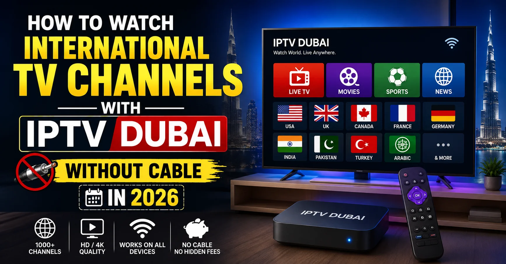 How to Watch International TV Channels with IPTV Dubai Without Cable in 2026