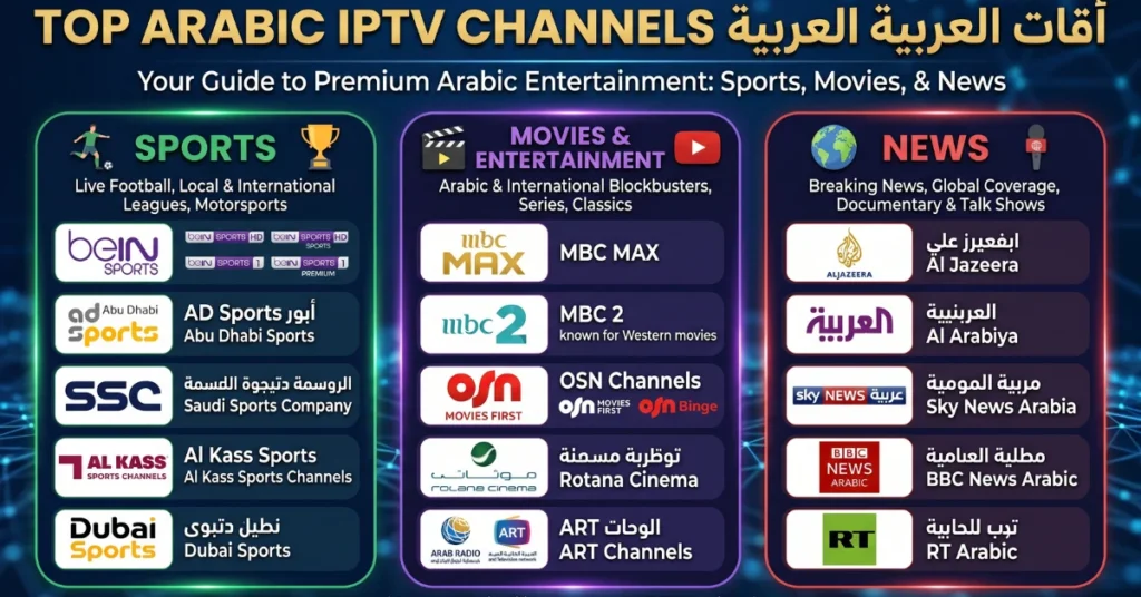 Top Arabic Channels IPTV Dubai