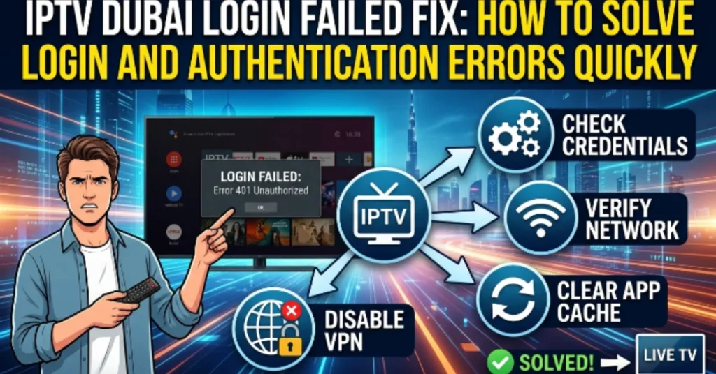 IPTV Dubai Login Fix