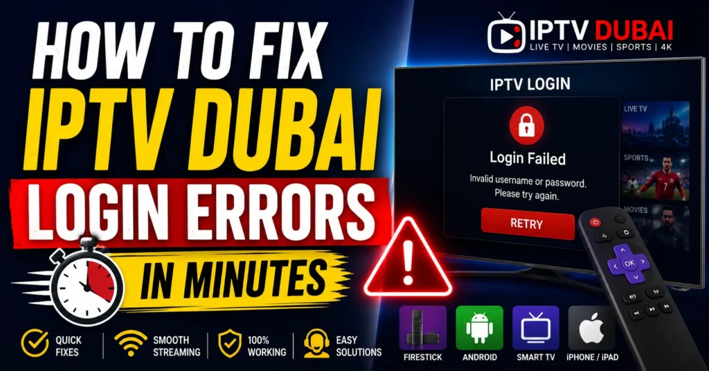 IPTV Dubai Login Errors